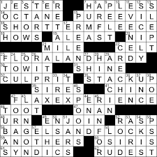 To reach us, email support@wsj.com. La Times Crossword 25 Jan 19 Friday Laxcrossword Com