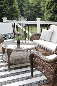 Black And White Deck Decor Simple And Beautiful Black And White Summer Deck Outdoor Decor Outdoor Furniture Sets Outdoor Garden Furniture