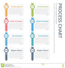 Process Chart Stock Vector Illustration Of Flow Four