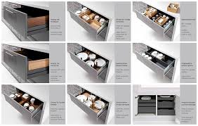 Organize your deep kitchen drawers with tall bins to hold dry ingredients! Kitchenality Thoughts Top German Kitchen Storage Ideas