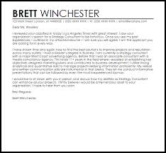 Strategy Consultant Cover Letter Sample Cover Letter Templates Examples