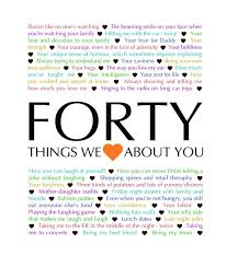 Birthday Gift For 40 Year Old Woman 40 Things We Love About You Download This Happy Mommy 40th Birthday Quotes For Women 40th Birthday Quotes 40th Birthday Celebration Ideas