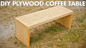 This has a nicer looking veneer and this is pretty straightforward, but we have to make sure the first layer is square. Diy Plywood Coffee Table Made With One Sheet Of Plywood Woodworking Youtube