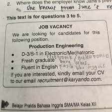 Write A Brief And Effective Job Application Letter Based On The Job Vacancy  Beside! - Brainly.co.id