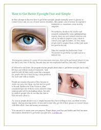 Eyesight how to naturally improve vision proven quick tips to. How To Get Better Eyesight Fast And Simple By Bobby Rockwell Issuu