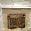 Look up into the fireplace opening and note the shape of the opening just below the damper. 1