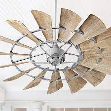 Keeping them clean is also a breeze, all you have to do is spray them with a garden hose to keep your fan looking new. 60 Quorum Windmill Galvanized Damp Rated Ceiling Fan 11f46 Lamps Plus