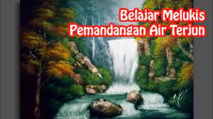 Bisa dikatakan cara ini relatif lebih murah dibandingkan memakai medium yang lain seperti melukis pada canvas menggunakan cat minyak yang umumnya dilakukan. Cara Melukis Pemandangan Air Terjun Mudah How To Draw Waterfall Youtube