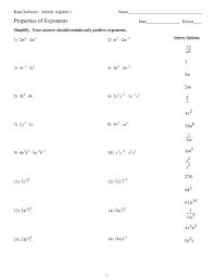 These colors worksheets help students learn the basic colors; Properties Of Exponents Practice Worksheet Worksheet