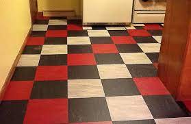 Maybe you would like to learn more about one of these? John S Kitchen Before And After Linoleum Tile Flooring Transforms The Room Vinyl Flooring Retro Renovation Flooring