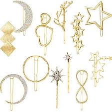 Works best on medium to thick hair. 12 Pieces Hair Barrettes Hair Clips Minimalist Gold Hair Pins Women La Ninthavenue Europe