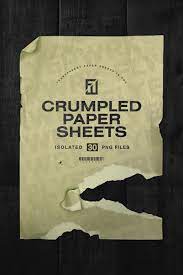 Crumpled Paper Sheets In Png Are You Looking For A Stylish And Authentic Looking Texture Set Then T Crumpled Paper Graphic Design Resources Cover Art Design