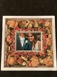 See more ideas about picture charm, wedding bouquet charms, wedding bouquets pictures. Dried Flowers From Your Bouquet With Your Wedding Photo In A Frame Yes Bouquet Shadow Box Wedding Keepsakes Dream Wedding