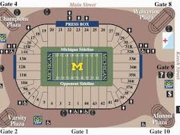 Michigan Stadium Seating Map Michigan Vs Wisconsin Football