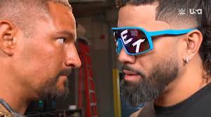 Bron Breakker tells Main Event Jey Uso to drop out of the Intercontinental  Title Tournament because if they face off Jey will lose Jey calls Bron a  rookie and warns him that