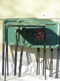 Check spelling or type a new query. Vintage Roses On Green Tole Litho Print Metal Folding Tv Tray Tables
