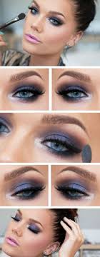 Makeup Smokey Eyes Fur Blaue Augen Lippenstiftfarbe Blaue Augen Schminken Lippenstift Auftragen