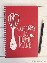 Personalized Recipe Book Etsy Recipe Book Covers Recipe Book Spiral Bound Journal