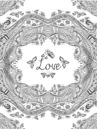 Hard Pattern Of Heart For Valentines Day Coloring Pages