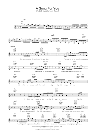 A Song For You by Ray Charles Sheet Music for Lead Sheet  Fake Book at  Sheet Music Direct