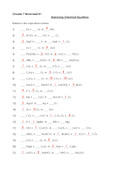 Chapter 7 worksheet #1 balancing chemical equations balance the equations below: Types Of Reactions Worksheet Then Balancing Tags Letter Q Worksheets Balancing Chemical Equations Coloring Pages Practice Reactions Half