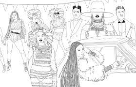 Touch device users, explore by touch or with swipe gestures. Illustrator Beautifully Recreates Iconic Scenes From Beyonce S Lemonade Coloring Books Coloring Pages Inspirational Coloring Pages