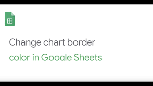 how to change chart border color in google sheets