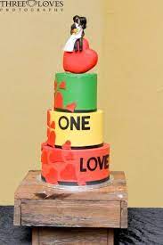 Our Wedding Cake Rasta Wedding Wedding Cake Recipe Jamaican Wedding