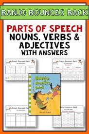 Banjo Bounces Back Grade 1 3 Literacy Activities Parts Of Speech Book Study Part Of Speech Noun Writing Lessons