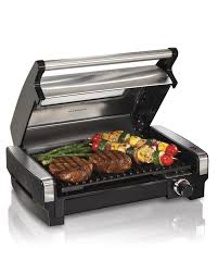An indoor grill is exactly what it sounds like: Hamilton Beach Searing Grill With Viewing Window Walmart Canada