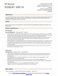 Pe Teacher Resume Samples Qwikresume