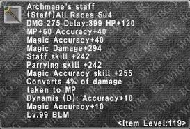 Fire still has a standard single target raid and mythic+ build. Archmage S Staff Ffxi Wiki