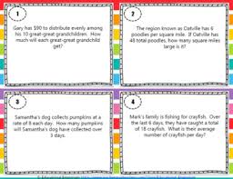 All numbers are whole numbers with 1 to 4 digits. Multiplication Division Word Problems Task Cards 0 12 Tpt
