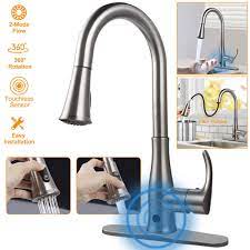 Some of the best touchless kitchen faucet options are designed to have a manual sensor override mode. Retail Stores Touchless Kitchen Sink Faucets Kaluola Kitchen Faucets With Pull Down Sprayer Motion Sense Wave Faucet High Arc Single Handle Brushed Nickel 1or 3 Hole Deck Mount 2 Mode Easy To Install Spot Resist Guaranteed