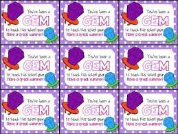 End Of Year Gift Tag Ring Pop You Ve Been A Gem To Teach Tpt