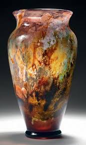 Ventes Aux Encheres Paris Emile Galle 1846 1904 Vase Conique Sur Petit Talon Debordant A Epaulemen Art Du Verre Emile Galle Vase