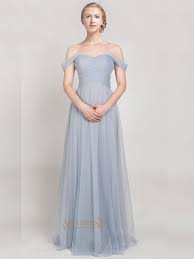 A Line Sweetheart Tulle Floor Length Bridesmaid Dresses Am405 Lace Bridesmaid Dresses Light Grey Bridesmaid Dresses Grey Bridesmaid Dresses