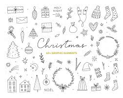 Christmas Doodles Holiday Clipart Merry Christmas Png - Etsy