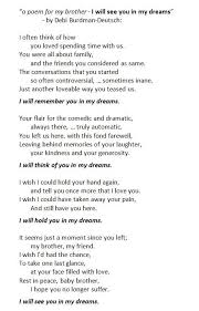 The Grief Toolbox Brother Poems Poem About Death Messages From Heaven