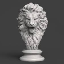 Lion Head 3d Max Lion Sculpture Sculpture Lion Artwork