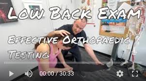 Image result for Low Back Exam