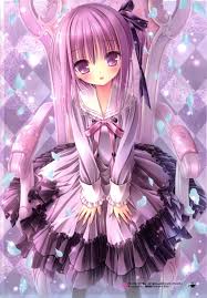Tons of awesome purple anime 4k wallpapers to download for free. Female Anime In Purple Dress Illustration Hd Wallpaper Wallpaper Flare