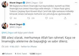 Kck operasyonu kapsamında tutuklu yargılanan profesör büşra ersanlı'nın eski eşi profesör cem behar, yeni akit gazetesindeki. Ibb Baskani Ekrem Imamoglu Ve Esi Dilek Imamoglu Nun Aci Gunu