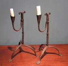 Relevance new arrivals bulk cost price popularity. Rare Pair Of 18th C Wrought Iron Rush Lights Candle Holders C 1750 532061 Sellingantiques Co Uk