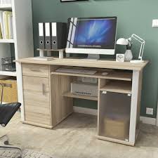 The top surface is spacious, measuring 55.1'' wide and 23.6'' deep. Schreibtisch Computertisch Burotisch Pc Tisch 135cm Eiche Sonoma Neu Pc Und Schreibtische Buromobel Fu4life De