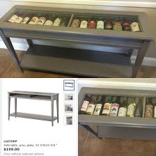 Can be placed behind a sofa, along a wall, or be used as a room divider. Ikea Liatorp Sofa Table Styled With Wine Bottles Liatorp Hausbar Einrichten Und Wohnen