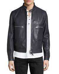 Tom Ford Lambskin Leather Bomber Jacket Leather Bomber Jacket Lambskin Leather Leather Jacket