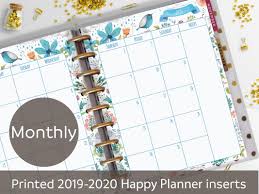 2021 2022 2023 Printed Monthly Classic Happy Planner Etsy Happy Planner Monthly Planner Printable Planner Inserts