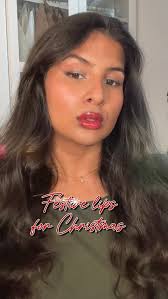 Santa approved lips only 🎅🏽💋, Using the @barrymcosmetics lipliner in  plum , Lipstick from @maccosmeticsgermany @maccosmetics , in the color sin  , And the @gisou honey infused lip oil cherry