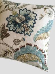 Farmhouse Floral Decorative Pillow Cover Rustic Blue Brown Etsy Floral Decor Pillows Brown Throw Pillows Teal Pillows
